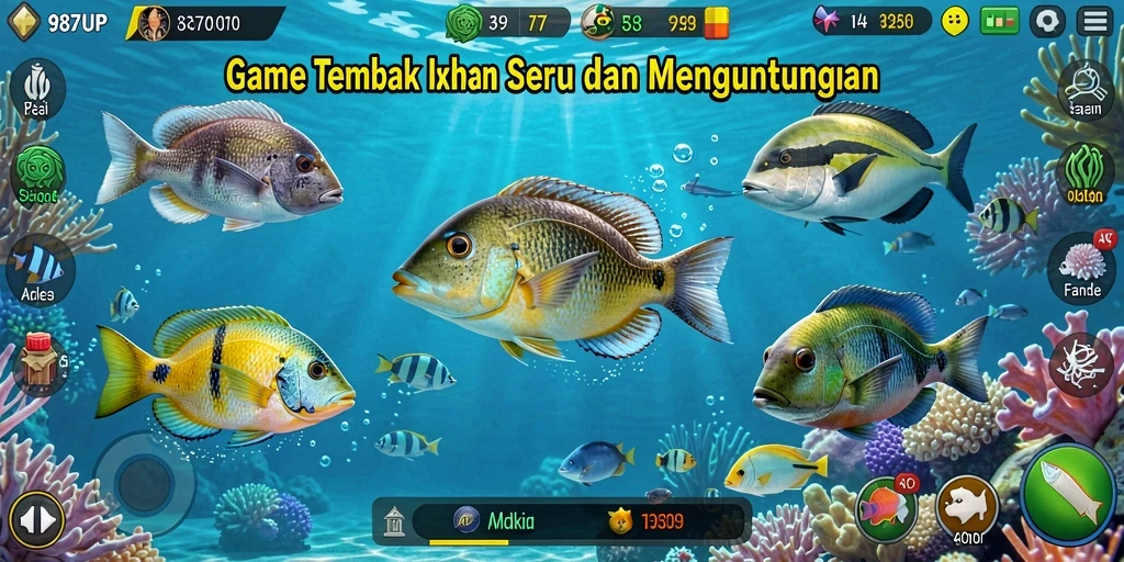 Gameplay seru dalam permainan Tembak Ikan 987UP.