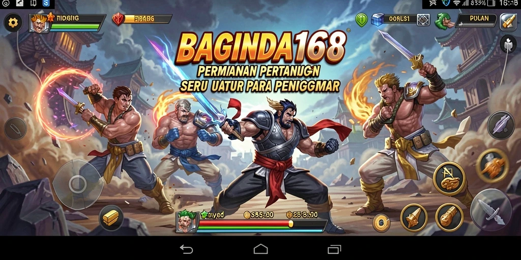 Tampilan gameplay <strong>BAGINDA168</strong> yang menarik dengan aksi pertarungan mendebarkan.