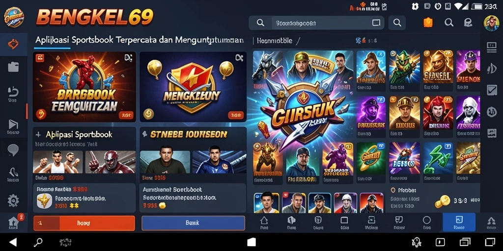 Screenshot BENGKEL69 menampilkan berbagai opsi taruhan olahraga yang menarik.