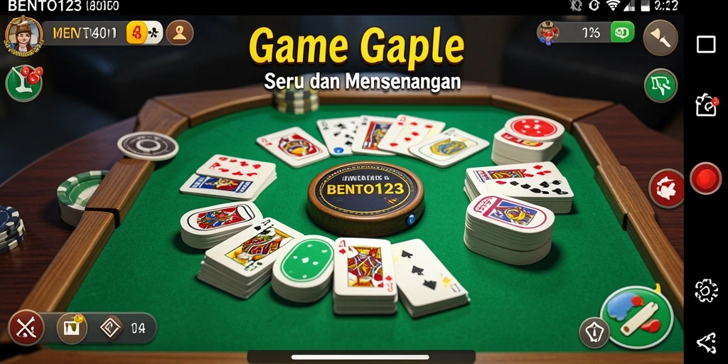 Screenshot gameplay BENTO123 yang menampilkan keseruan bermain Gaple.