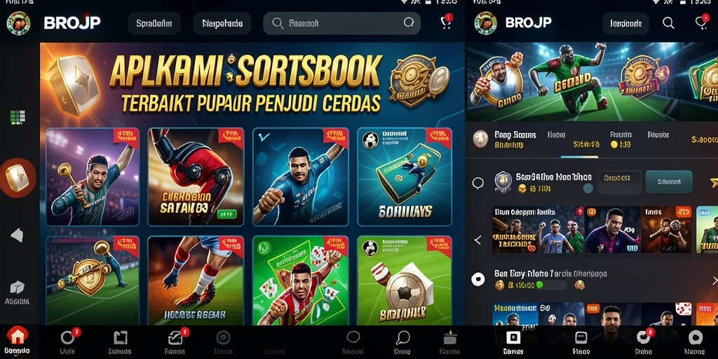 Tampilan gameplay Sportsbook yang menarik dan dinamis dari BROJP.