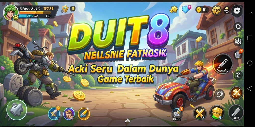Tampilan gameplay seru dengan aksi mendebarkan di DUIT8.