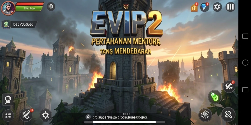 Gameplay seru EVIP2 dalam genre Tower Defense.