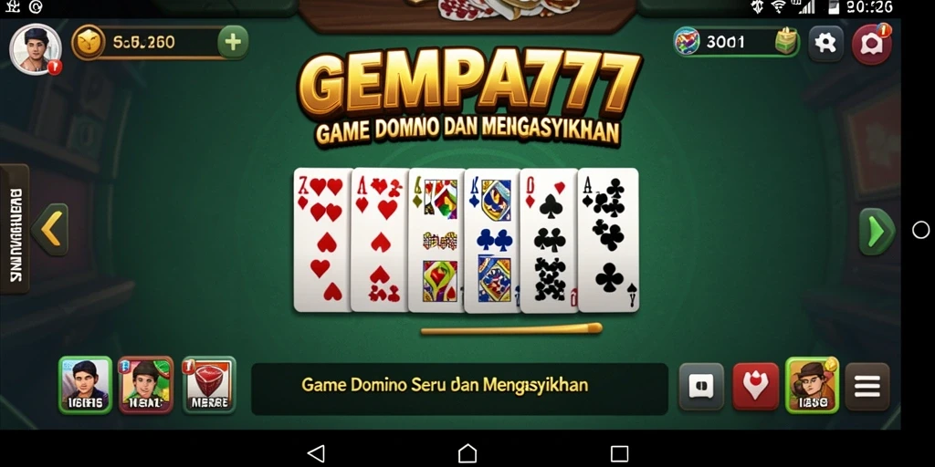 GEMPA777 menampilkan gameplay domino yang seru dan interaktif.