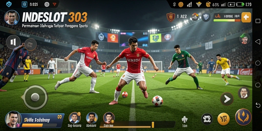Tampilan gameplay menarik dengan nuansa olahraga yang kental.