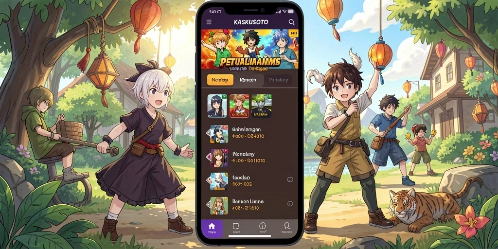 Tampilan gameplay KASKUSTOTO yang menakjubkan dan penuh warna.