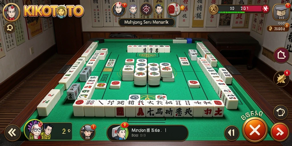 Tampilan gameplay KIKOTOTO dengan tantangan Mahjong yang menarik.