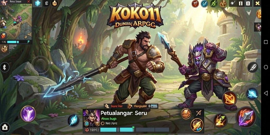 Tangkapan layar gameplay KOKO11 yang epik dalam aksi ARPG.