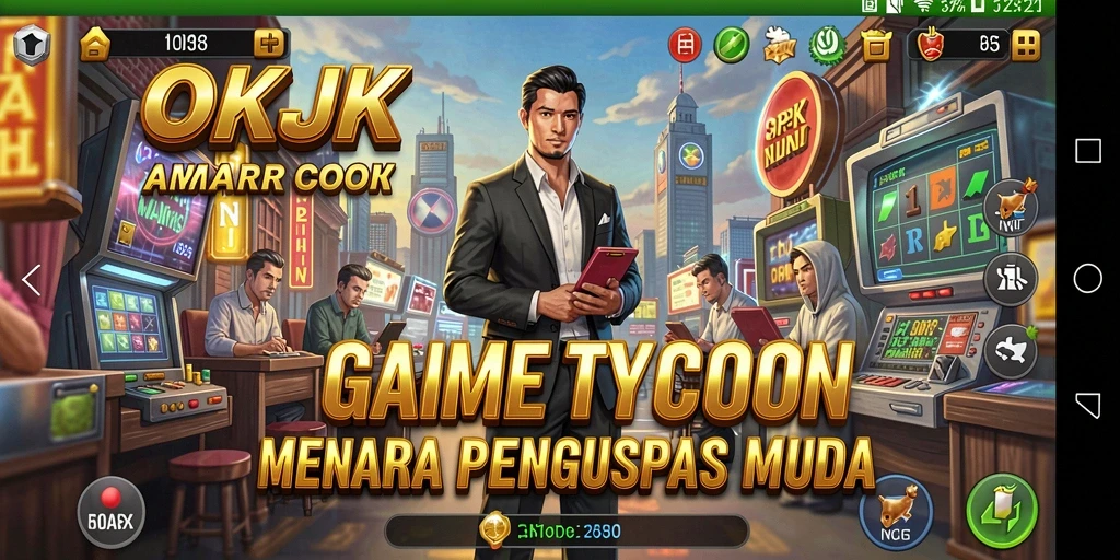 Tampilan gameplay OKJK yang menakjubkan dengan pengalaman Tycoon yang mendalam.