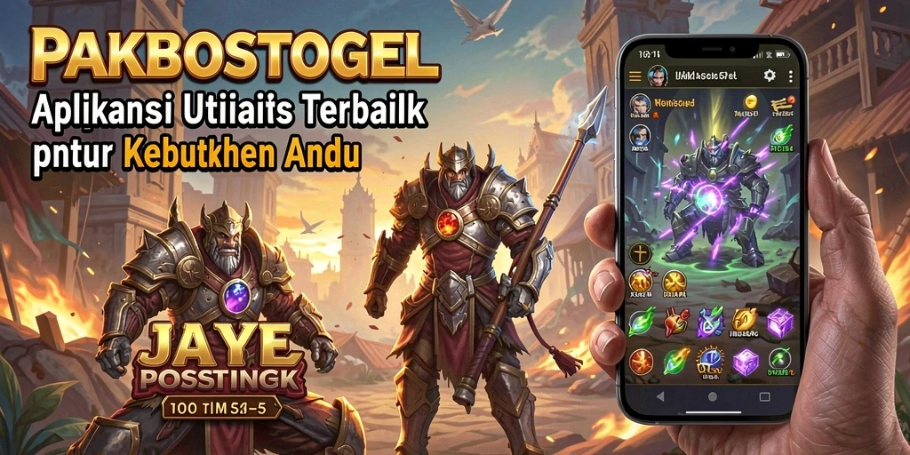 Screenshot utama PAKBOSTOGEL menampilkan fitur aplikasi Utility yang bermanfaat.