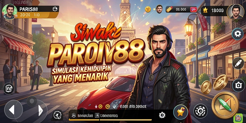 Screenshot utama menunjukkan gameplay mendalam dalam PARIS88.
