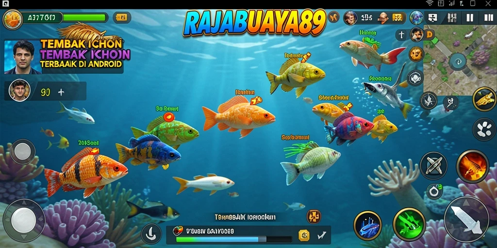 Tampilan gameplay menembak ikan yang seru di RAJABUAYA89.