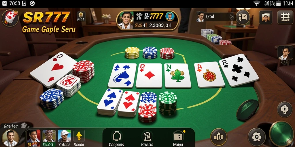 Screenshot gameplay Gaple SR777 yang menarik dan interaktif.
