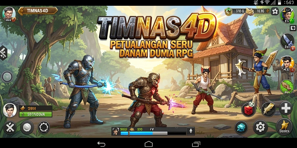 Screenshot utama TIMNAS4D menampilkan pertarungan dinamis dalam dunia RPG yang menakjubkan.