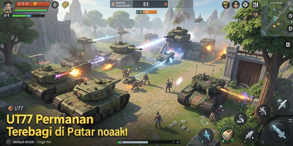 Tampilan menegangkan dan menarik dari gameplay UT77.