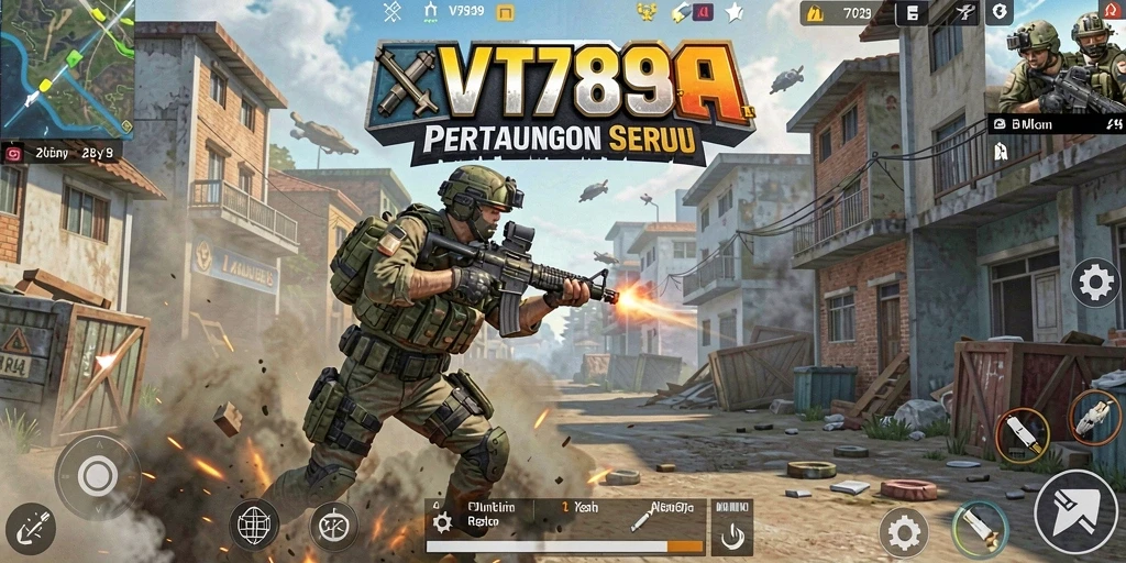 Screenshot VT789 menampilkan pertarungan seru di arena Battle Royale.